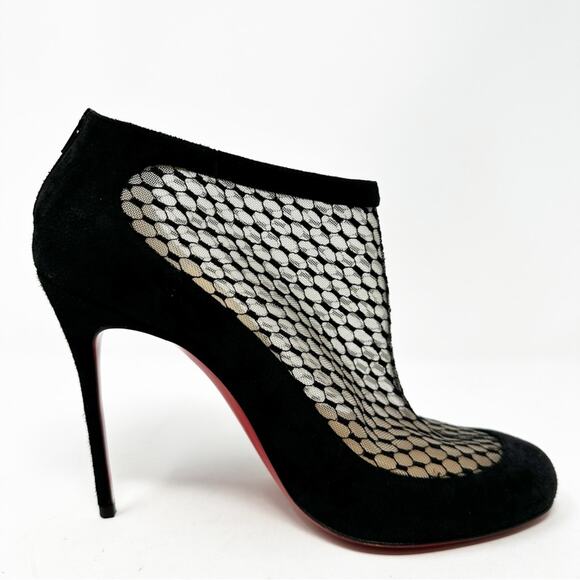 Christian Louboutin Anna May 100 Lace Ankle Boots EU 39.5 - Picture 8 of 10